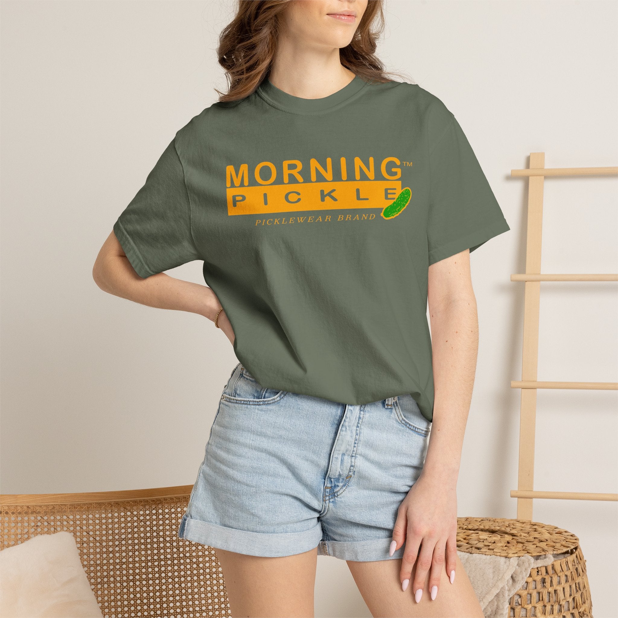 Morning Pickle Tee  — Olive (v2)