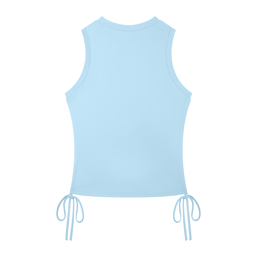 FIRST SERVE. THEN COFFE.  Women’s Drawstring Tank Top
