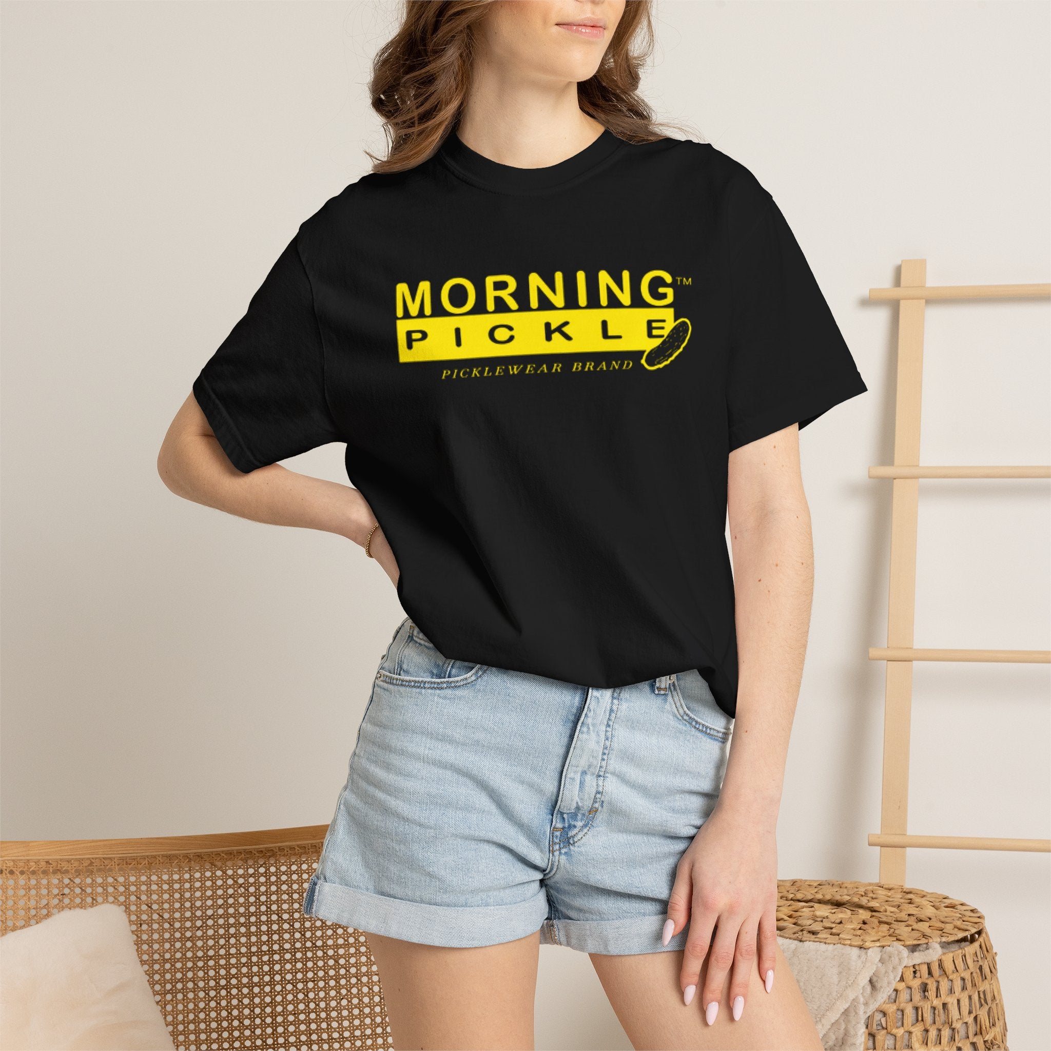 Morning Pickle Tee — Black