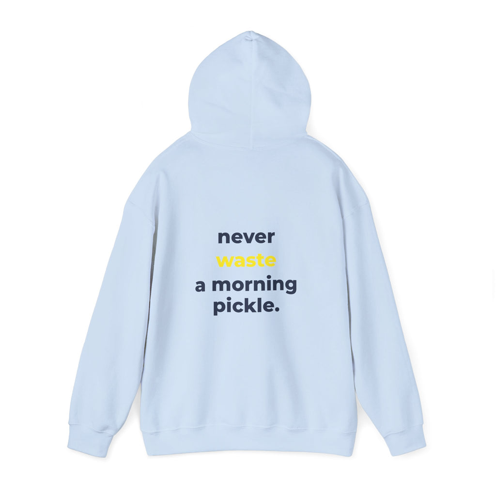 Morning Pickle Hoodie — Light Blue | Navy Logo