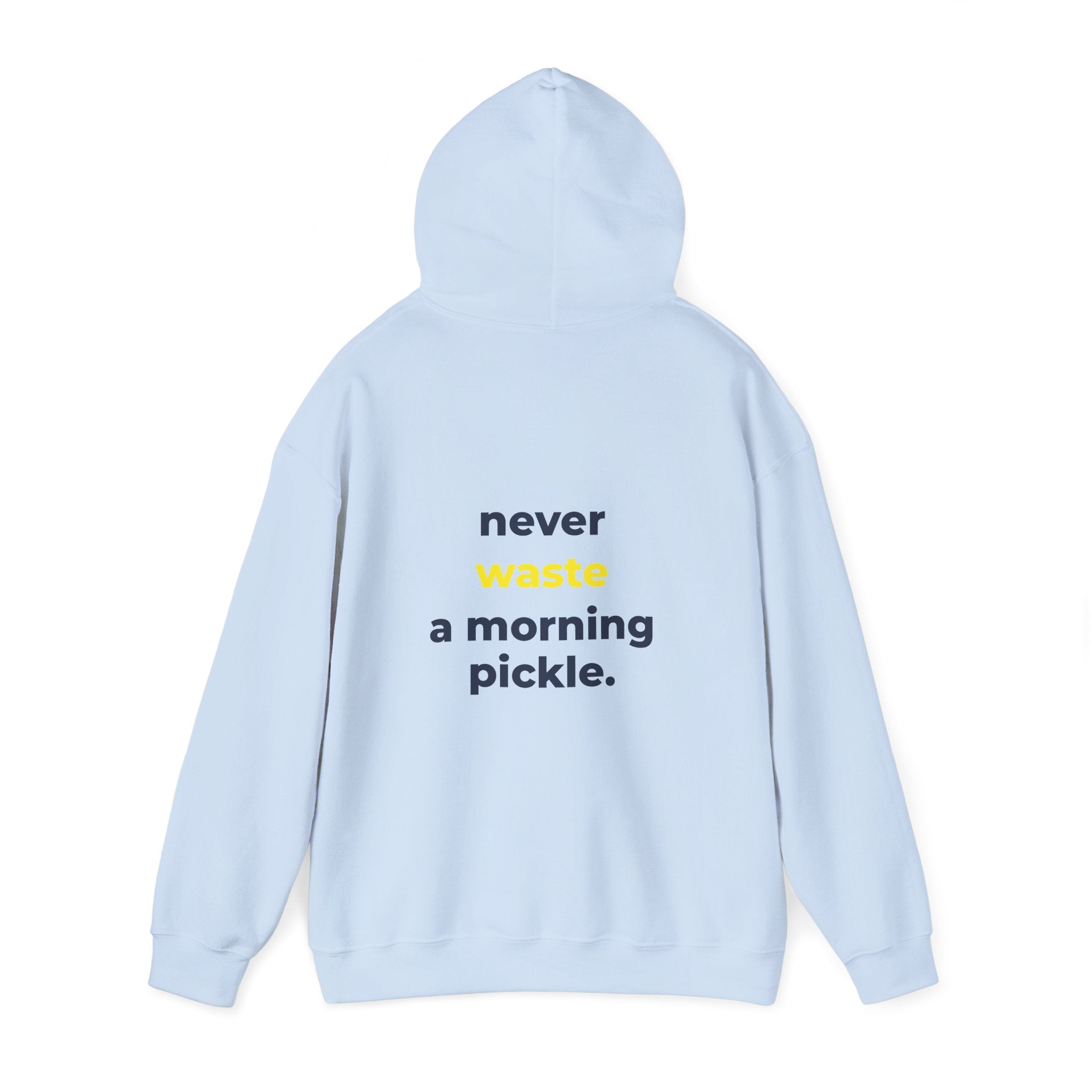 Morning Pickle Hoodie — Light Blue | Navy Logo