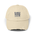 Early Riser Club Distressed Cap – Vintage Morning Person Baseball Hat