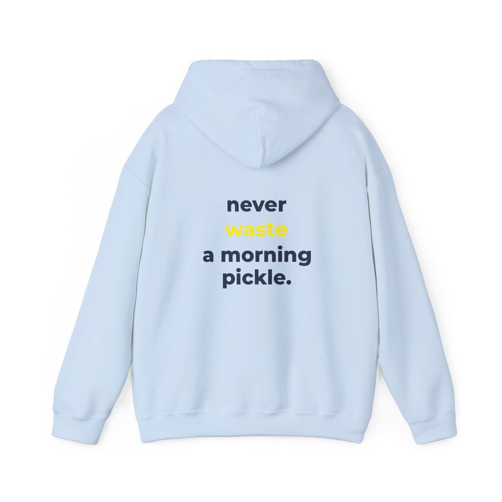 Morning Pickle Hoodie — Light Blue | Navy Logo