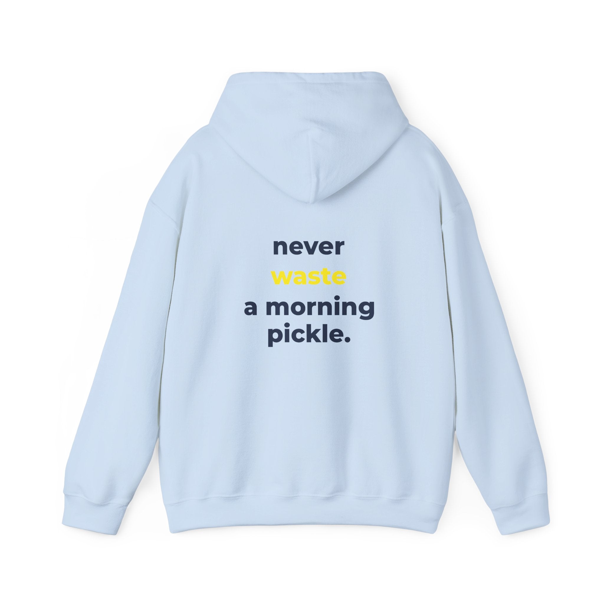 Morning Pickle Hoodie — Light Blue | Navy Logo