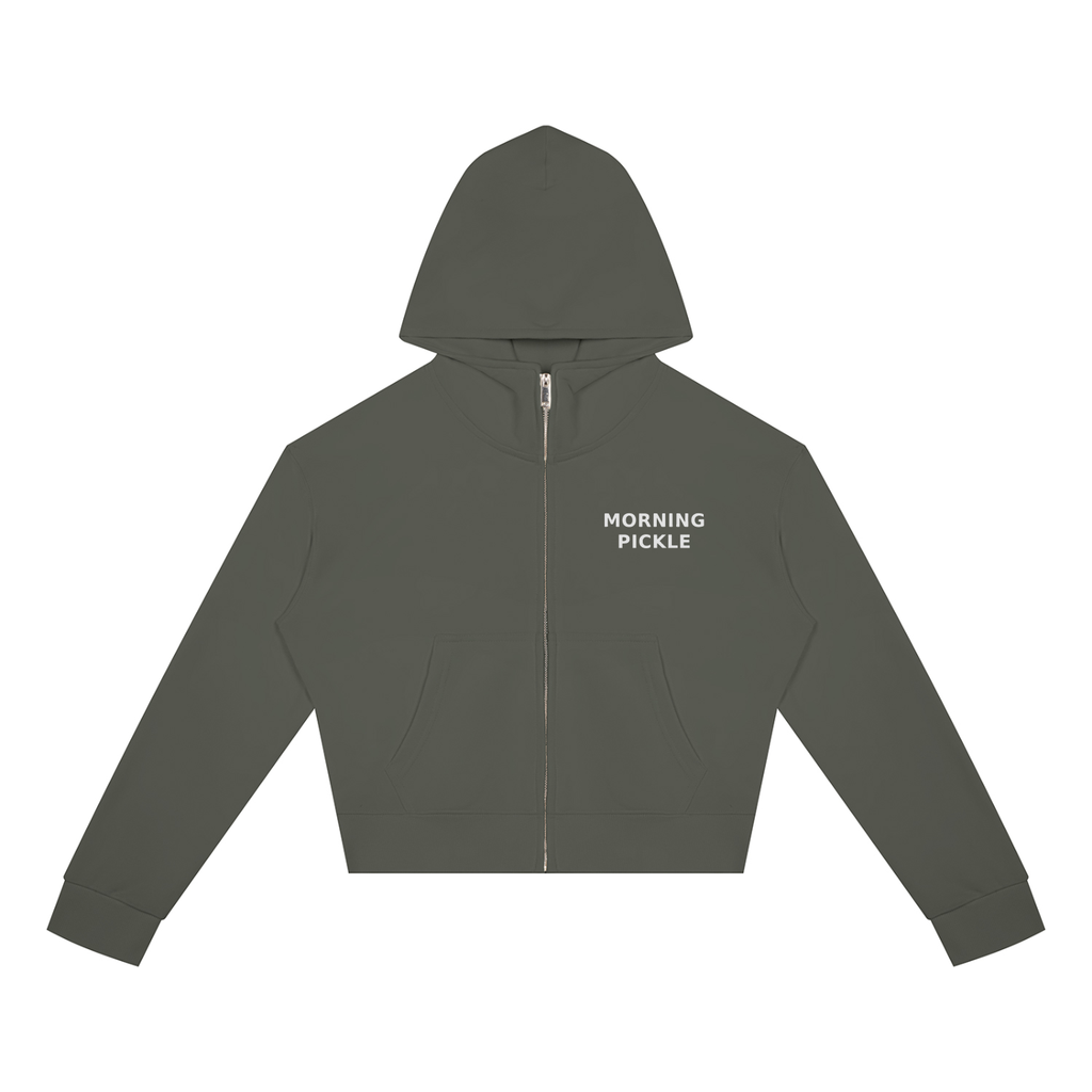 Women's Crop Full Zip Hoodie