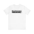 Morning Pickle Tee | Minimal Logo Typography, Casual White Shirt