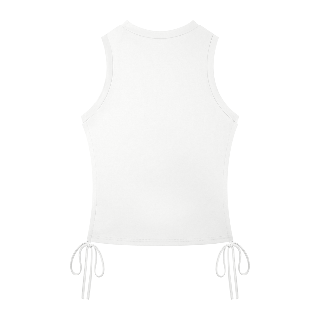 FIRST SERVE. THEN COFFE.  Women’s Drawstring Tank Top